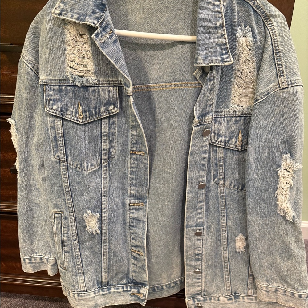 Distressed Denim Jacket